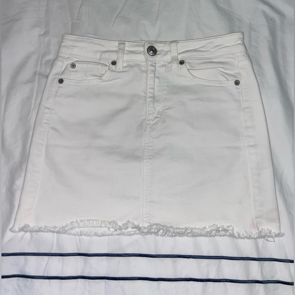 White American Eagle High-Rise Mini Skirt